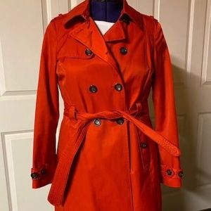 Dazzling Red Trenchcoat    I.N.C. Size L